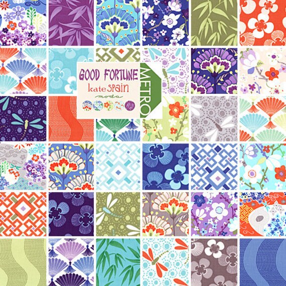 Kate Spain GOOD FORTUNE 5 Charm Pack Fabric Quilting