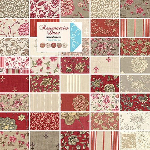 French General ROUENNERIES DEUX 5 Charm Pack Quilting