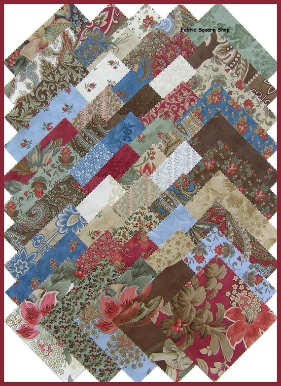 3 Sisters PORTOBELLO MARKET Moda Fabric Charm Pack Squares Kit