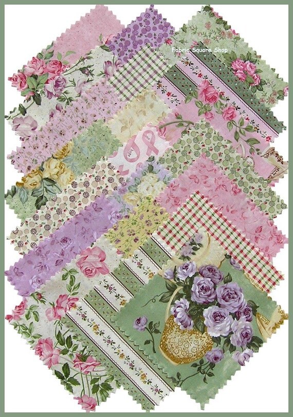 Northcott ROSE GARDEN TEA FOR TWO Fabric Charm Pack