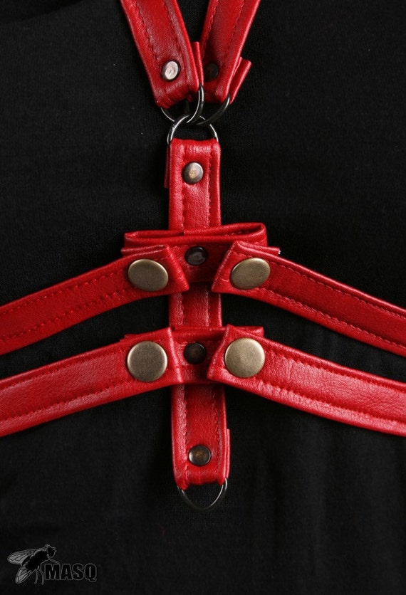 Download MASQ red ribcage harness. Steampunk dieselpunk cyberpunk.