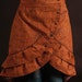 MASQ SALE Orange leopard print cabaret skirt with ruffles S to M/L