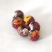 Polymer Clay Beads, Harvest Flowers, Round Beads 609