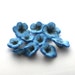 Blue Flower Beads, Polymer Clay Beads, Cobalt Blue Wildflower 698