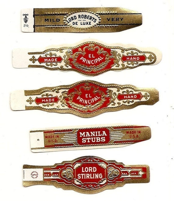 210 cigar band labels new old stock cigar bands