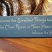 Smallest Things Wood Wall Sign take up the Most Room in Your Heart Baby Plaque