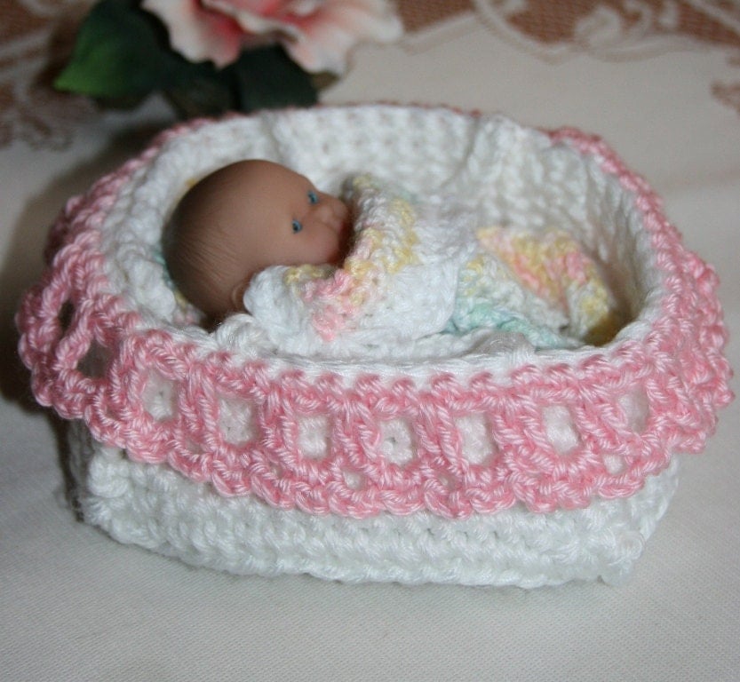 crochet doll bassinet pattern