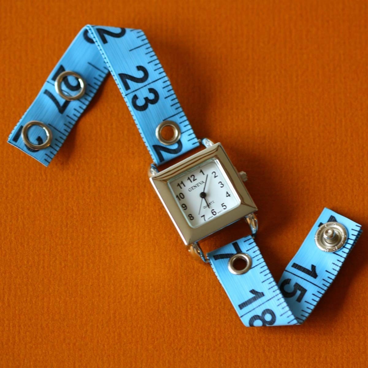 Tape Measure Watch in Blue