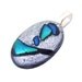 Silver Dichroic Pendant, Fused Glass Jewelry, Sparkly - Silverdale - 3165 -2