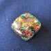 Dichroic Glass Tie Tack, Multicolored Dichroic Scarf Pin OR Lapel Pin - Prairie Fire - 015