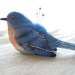Beautiful Eastern Blue Bird Pin Cushion