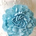 Couture Clay Tiffany Blue Frilly Peony Cake Flower - Made to Order