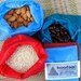 Reusable food bags - set of three medium