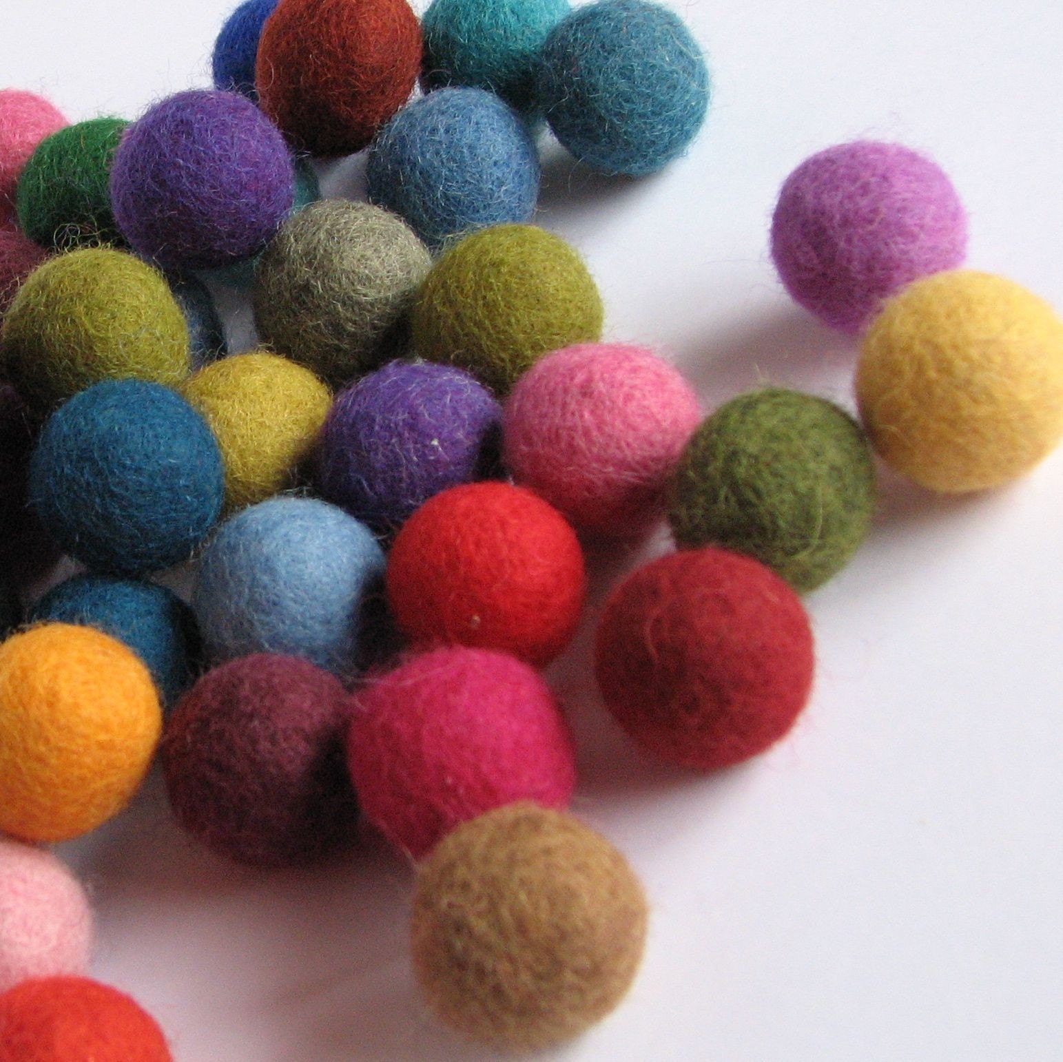 Felted Wool Balls by HandBEHG on Etsy