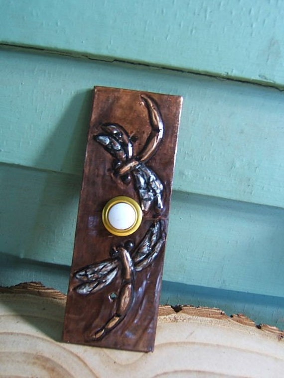 Dragonflies Copper Doorbell