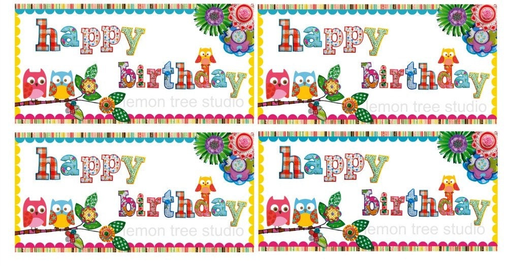 Printable Tags HAPPY BIRTHDAY