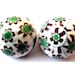 2 Vintage buttons venetian glass flowers 16mm