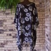 Plus Size Tunic Black and White Rayon
