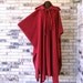 Long Fleece Burgundy Irish Cape
