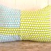 polka dots in greens and blues home decor pillow cover