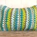 woven greens and blues pillow cover 16x20