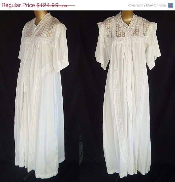 Vintage Victorian or Edwardian Nightgown or Dressing Gown 1890