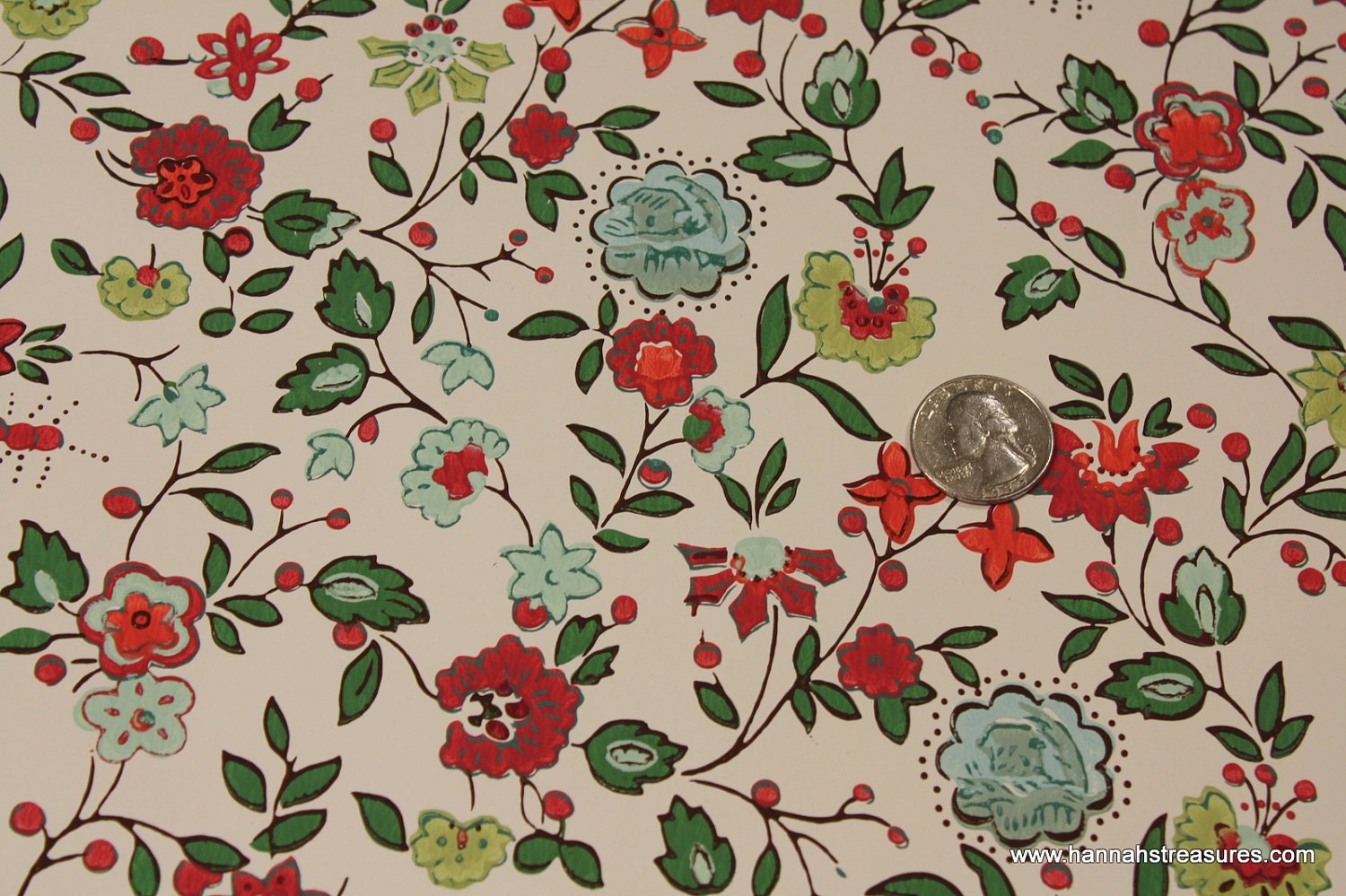 1940 S Vintage Wallpaper Blue Green And Red Floral Chintz HD Wallpapers Download Free Map Images Wallpaper [wallpaper376.blogspot.com]