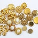 Vintage Button Mixed Goldtone Lot