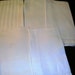 5 vintage Guest Hand Towels all White with Damask Designs ...T22
