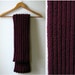 Circular Scarf Knitted in Burgundy Acrylic Wool Blend Yarn