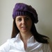 Purple Beret, Womens Hats, Wool Beret, French Beret, Fashion Accessories, Winter Hat, Tam O Shanter, Slouchy Hat, Hand Knit Beret