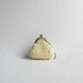 Coin Purse With Keychain Knitted in Ivory Acrylic Wool Blend Yarn