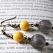 Gray and Yellow Bauble Earrings