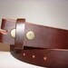Belt for Belt Buckle, Distressed Vintage Italian Leather Snap Belt - BROWN