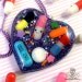 HAPPY PILLS - Pill and Glitter Resin Heart Necklace