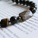 Neila Necklace - Smoky Quartz, Bronzite,Tiger Iron - Monochromatic, Asymmetrical, Brown - OOAK