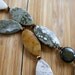 Silvana Necklace - Ocean Jasper, Golden Sheen Obsidian, Bronze Glass - Short, Textural Gold and Green Necklace