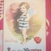 Vintage Prisoner of Love VALENTINE Postcard Decoration Ornament Miniature