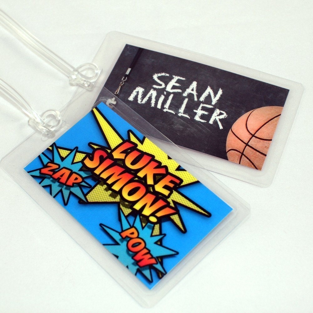 Laminated Bag Tag Choose Your Own Design Custom Bag Tag