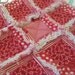 Rag Quilt - Sweet Lovey Quilt in Red & White - Security Blanket - Pet Blanket - Ready To Ship