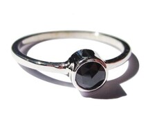 Womens black diamond engagement rings