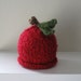 NEW - Chunky Red Apple Hat - 0-3 Months - Made-to-Order