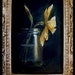 daffodils springtime painting includes frame Spring in a Jar FRAMED still life ooak original still life Treasury item FREE usa shipping
