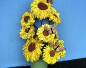 Primitive Pattern, Pdf Pattern, Sunflower, Butterfly, Primitive Sunflower