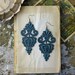 lace earrings -LEILA- deep teal