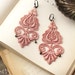 lace earrings -LEILA- nude pink