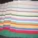 Vintage 50s Striped Multi-Color Linen Napkin Lot of Six