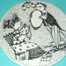 Vintage MOD Bjorn Wiinblad Denmark September Saison Start White Ceramic Wall Hanging