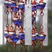 Blue Goldstone Windchime / Wind Chime with Recycled Aluminum and Copper Wrapped Blue Glass Marble Prisms, Outdoor Garden
