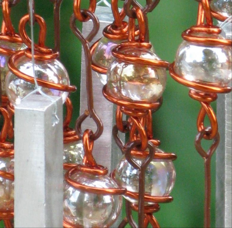 Copper Windchime / Wind Chime with Recycled Aluminum and